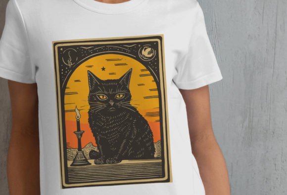 Black Cat PNG: Spooky, Simple, Stitch-Ready