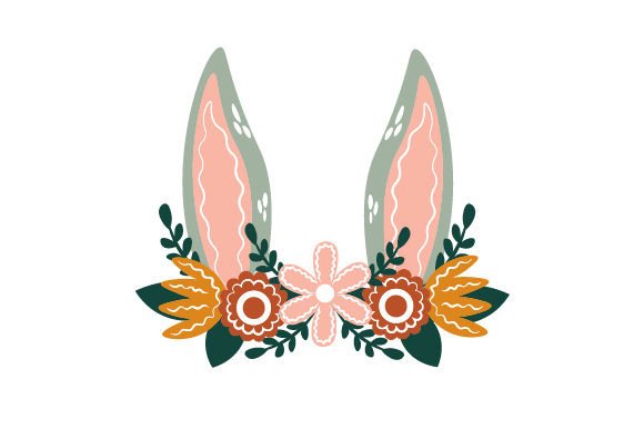 Boho Bunny Ears with Floral Wreath