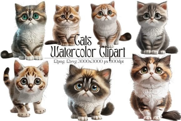Cat Watercolor Sticker