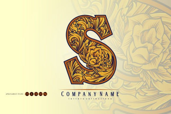 Elegance Engraved Monogram Letter S