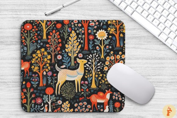 Enchanted Folk Art of Forest and Flowers