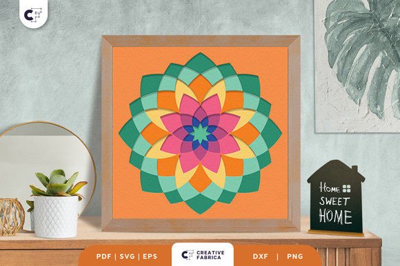 Geometric Shape 3D Light Box Papercut