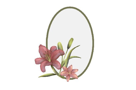 Lilies - Watercolor Floral Frame