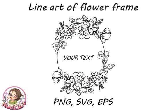 Line Art of Flower Frame6 Review