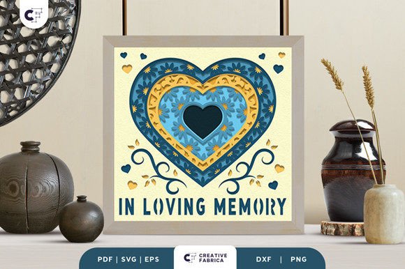 Memorial Heart Shape 3D Light Box
