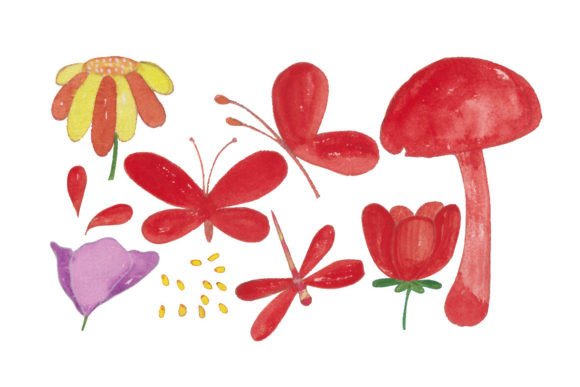 Pattern Designs. Watercolor Flowers