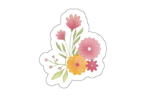 Watercolor Floral Sticker